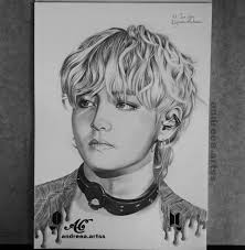 Scratch that, he has been practically a sasaeng fan. Kim Taehyung Drawing By Andreeacj On Deviantart