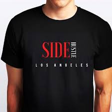 Side Hustle Black Red Shirt Red And Black Shirt Mens Tops Mens Tshirts