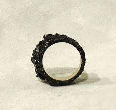 Anthracite Black Diamond Crystal Ring Etsy Black Diamond Ring Engagement Black Diamond Crystal Rings