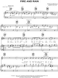 James Taylor Fire And Rain Sheet Music In C Major Transposable Download Print Sheet Music James Taylor Lyrics Music