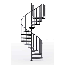 Mylen STAIRS Condor Black Interior 60 in. Diameter Spiral Staircase Kit,  Fits Height 110.5 in. to 123.5 in. EP60B12B002 - The Home Depot