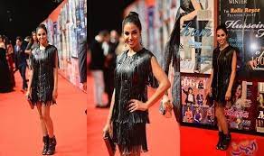 نسرين أمين تبرز مفاتنها في فستان جلد قصير بتوقيع fashion flapper dress dresses