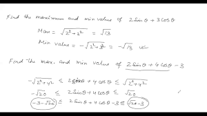 We did not find results for: Maximum And Minimum Value Of Asinx Bcosx Youtube
