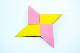 How To Make A Ninja Star Out Of Paper How To Make A Ninja Star From Square Paper Ninja Star Paper Stars Square Paper