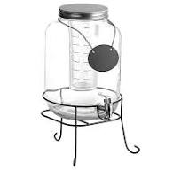 2 Gallon Mason Jar Glass Beverage Dispenser with Infusion ...
