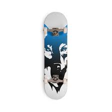 Blue Wolf Skateboard Skateboard Art Skateboard Skateboard Design