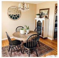 Boho Dining Room Round Table Black Chairs Vintage Chandelier Boho Round Dining Table Black Round Dining Table Round Dining Room Table Boho Dining Room