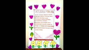 Flashcard kartu 100 kata pertama batita bonus poster. Cara Membuat Poster Aturan Makan Mudah Dan Cepat Youtube