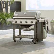 Weber Genesis Ii E 410 Smoke Gas Grill Crate And Barrel Gas Grill Gas Barbecue Grill Outdoor Kitchen Design