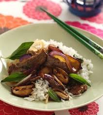 Recipe Stir Fried Beef And Shiitake Mushrooms With Thai Basil With Photo Recipelink Com Diced Lamb Recipes Lamb Recipes Fried Beef
