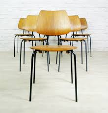 6 Danish Industrial Oak Retro Vintage School Mid Century Stacking Chairs 50s 60s Ebay Vintage Mid Century Furniture Chair Vintage School