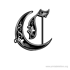 Printable Letter Decorative C Calligraphy Alphabet Lettering Alphabet Graffiti Lettering Fonts