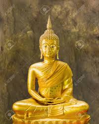 Plaster and concrete buddha statues. Alte Goldene Buddha Statue In Der Meditation In Der Hohle Lizenzfreie Fotos Bilder Und Stock Fotografie Image 98556271