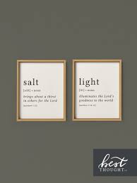 Salt And Light Definition Print Salt And Light Print Bible Etsy In 2020 Salt And Light Bible Verse Prints Scripture Wall Art