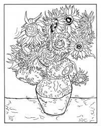 Le célèbre tableau de vincent van gogh étudié et analysé. Coloriage Van Gogh Coloriages Pour Enfants