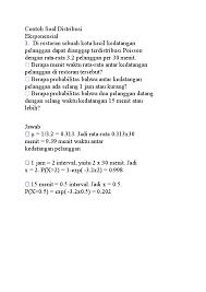 Setelah kita bahas tentang peluang kejadian pada postingan sebelumnya kali ini kita bahas tentang contoh soal dan pembahasan materi peluang matematika. Doc Contoh Soal Distribusi Dawam Raharjo Academia Edu