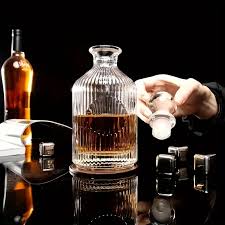 Bezrat Whiskey Decanter With Glass Airtight Stopper : Target