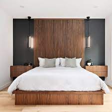Borebank Interior Design Portfolio Winnipeg Custom Designed Modern Walnut Bed Home Decor Bedroom Interior Design Bedroom Bedroom Interior