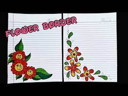 See more ideas about page borders design, colorful borders design, border design. Flower Border Design For Projects On Paper A4 Front Page Design For School Project Handmade Border Youtube