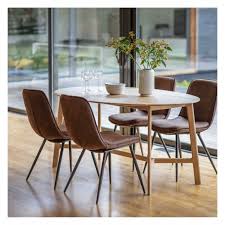 Lovely ladder back style dining chairs with either wood or microfiber upholstered seat. Modern Scandic Oval Light Oak Wood Kitchen Dining Room Table 180cm 6 Seater