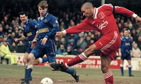 Fabinho (liverpool) right footed shot from the right side of the six yard box to the bottom right corner following a . Delays Reflection And A Very Early Kick Off Liverpool S Last Trip To Shrewsbury Liverpool Fc