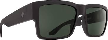 spy optic cyrus sunglasses matte black happy gray green 58 mm