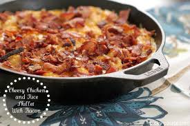 Cheesy Chicken Bacon And Rice Casserole Recipe Recipes Bacon Recipes Cheesy Chicken