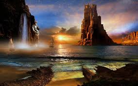 Beach wallpapers, backgrounds, images 1920x1080— best beach desktop wallpaper sort wallpapers by: Mist Nature Digital Art Beach Rock Sailboats Sea Statues Wallpaper Art And Paintings Wallpaper Better