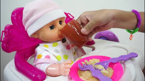 Mainan Anak Meja Makan Boneka Bayi Ngasih Makan Boneka Bayi Lucu Let S Play Jessica Youtube