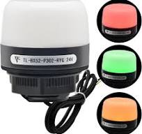 Amazon.com: 24V LED Industrial Warning Lights, Flat 3 Colors ...