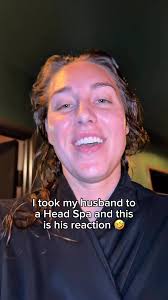 I can't stop laughing 🤣 full video of his Head Spa experience reactions  are