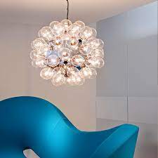 A number of these are hinged together to form an icosahedron, the platonic form closest to a sphere. Taraxacum 88 Suspension 2 Lamp Suspension Flos