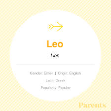 Leo Names With Meaning Baby Names Baby Names And Meanings