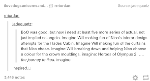 Is That A Yes Rick S Tumblr Is Rriordan Solangelo Percy Jackson Fandom Rick Riordan Books