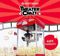 West Bend Theater Crazy Stirring Oil Popcorn Maker, 4 Qt. Capacity
