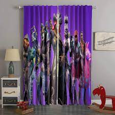 3d Printed Fortnite Style Custom Living Room Curtains Curtains Living Room Kids Room Prints Fortnite Bedroom Ideas