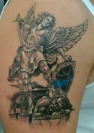 Michael shield medal, patron of police officers and our military forces $79.95 each: Pin On Tattoo