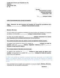 Vierteljährlich verschickt lettre zum erscheinen der neuen ausgabe einen newsletter mit einer ausführlichen zusammenfassung des inhalts. Lettre De Demission Du President Du Conseil De Surveillance D Une Sa Modele De Lettre Gratuit Exemple De Lettre Type Documentissime