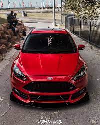 Ford Focus St Mk 35 Facelift Chili Pepper Red Bagged Slammed Bagged Chili Facelift Focus Pepper Slammed Ford Focus Car Ford Focus Ford Focus St