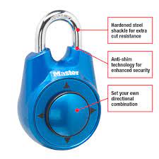 To open a lock, the bottom pins must be aligned so they're all below the shear line. 1500id Speed Dial Combination Padlock Master Lock