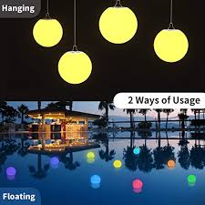 Floating pool lights are very easy to install and maintain because a bulb replacement simply for visual effects, some lights such as wyzm's color changing pool light are multicolored and feature. Floating Pool Lights Ball 10 Packs Homly Led Light Ball Remote Control Color Changing Hot Tub Lights Led Orb Lights Full Waterproof Swimming Pool Toys Pool Gift Night Light Ball Lamp Glow Balls