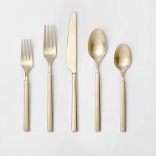 Best bang for the buck: 20pc Stainless Steel Silverware Set Champagne Project 62 Target