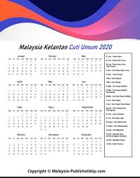 Tarikh 11 dan 12 november tersebut juga di isytiharkan sebagai cuti umum bagi negeri kelantan. Kelantan Cuti Umum Kalendar 2020