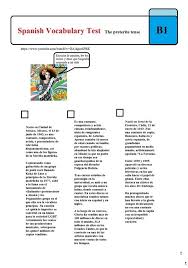 Pin En Spanish Vocabulary Tests