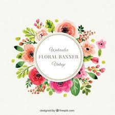 Cute Flowers Frame In Vintage Style Free Vector Flower Frame Prints Watercolor Flowers