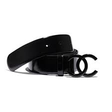 Lambskin Gold Tone Metal Black Belt Chanel Gold Tone Metal Belt Fashion Belts