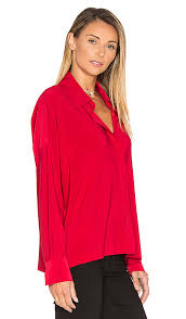 Norma Kamali Nk Box Shirt Red Women Norma Kamali Size Chart