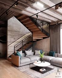 Warm Industrial Style House With Layout Modern Loft Industrial Style Decor Industrial Interiors