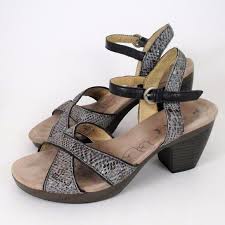 romika nancy 38 7 5 low heel comfort sandals euc