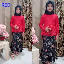 Jual kebaya pengantin, wisuda, dll based in solo ready stock & terima pesan jahit. Kebaya Anak Brokat Stelan Rok Duyung Modern 10 11 12 Tahun Lazada Indonesia